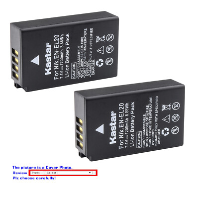 Kastar Replacement Battery for Nikon EN-EL20 Blackmagic Pocket Cinema Camera
