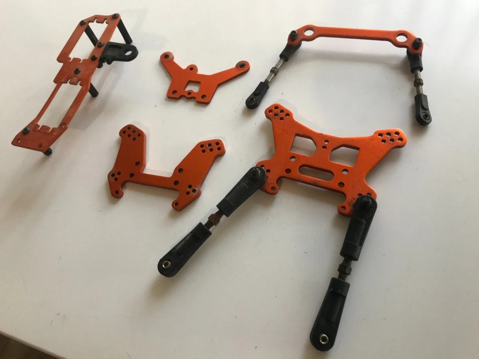 Used OFNA 9.5 aluminum parts - Orange - Image 2 of 2