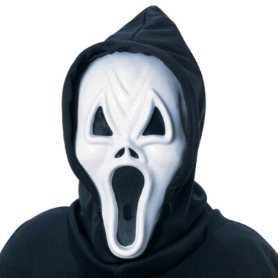 GEISTER MASKE & KAPUZE # Halloween Scream Geist Gespenst Skelett Kostüm Party