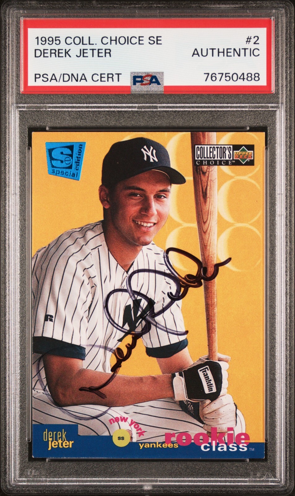 PSA DNA 1995 Collector's Choice SE RC Class Derek Jeter Autographed Signed Pop12