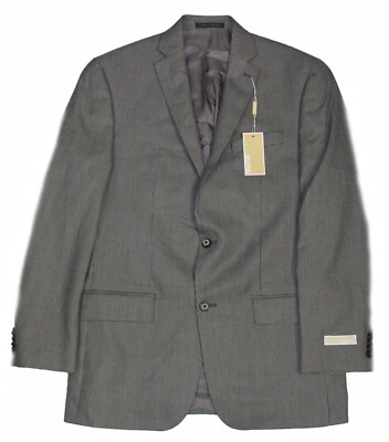 Michael Kors Men's Two-Button Padded Shoulder Sport Coat Blazer Black/White  40 L - Main Image