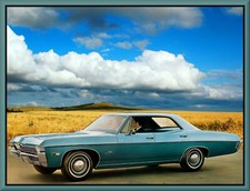 1968 Chevrolet Impala 4 Door Toolbox - Refrigerator Magnet 42 Mil