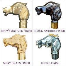 Medieval Vintage Brass Horse Handle Nautical Antique Walking Stick Gifts