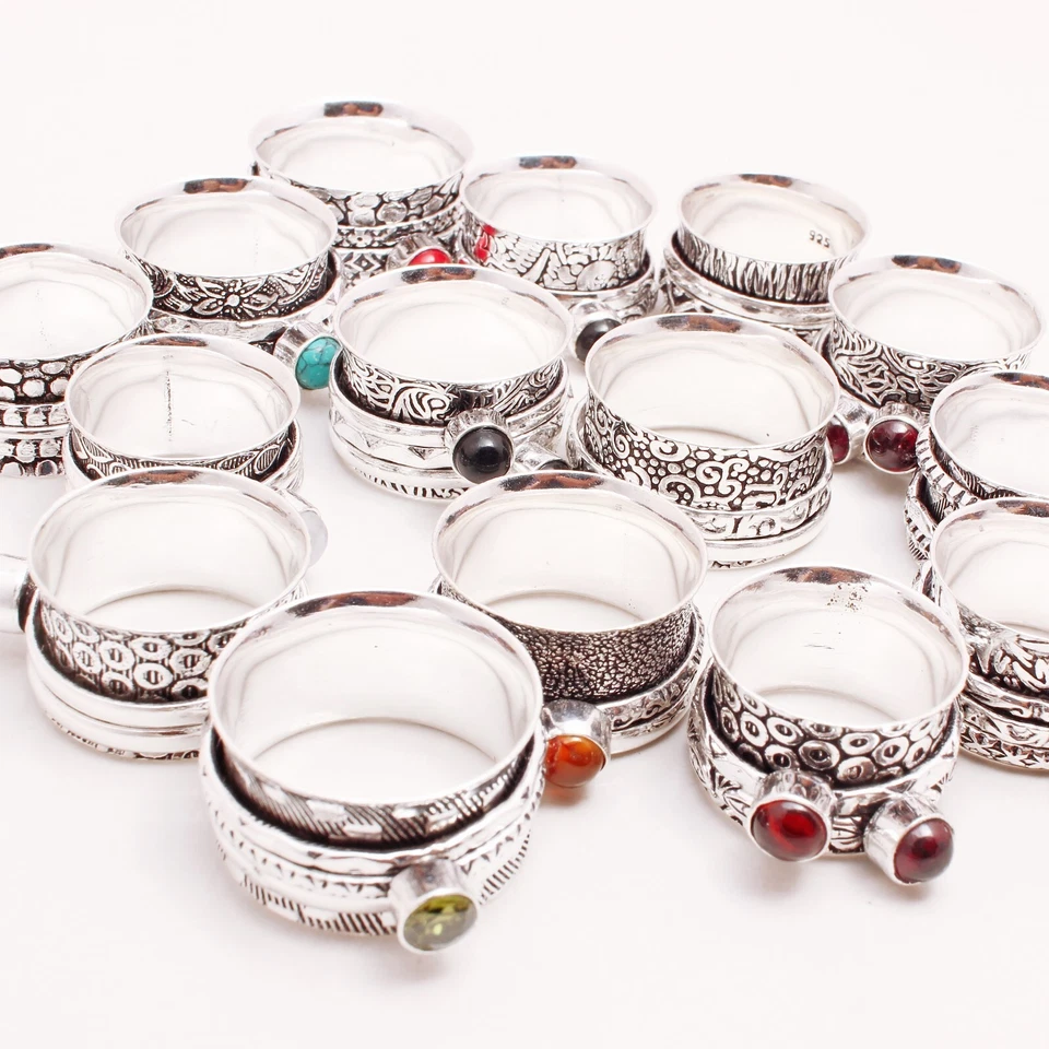 Achat Und Mix Edelstein Handmade Spange, Meditation Ringe Großhandel Menge Größe - Bild 3 von 4