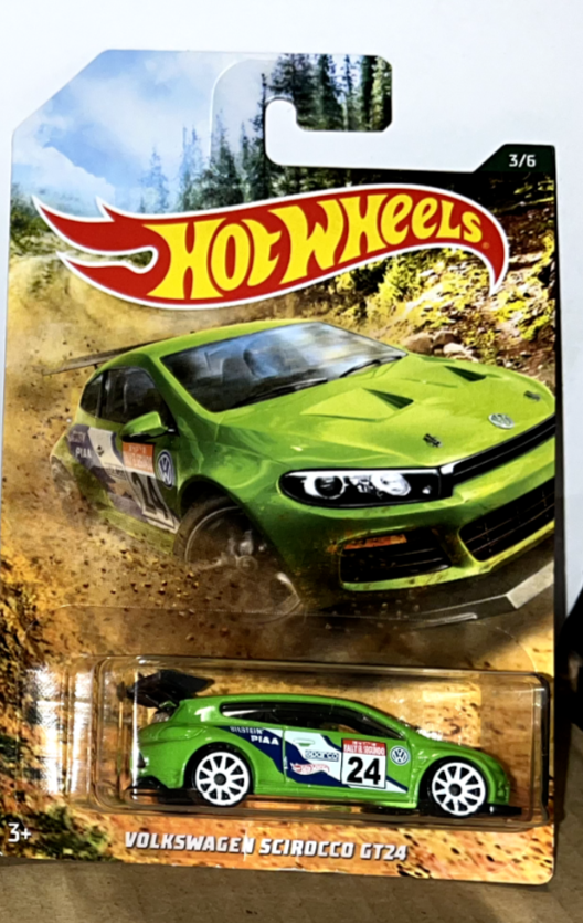 HOT WHEELS 1:64 SET OF 3 ASSORTED RALLY RACE CARS. FORD FOCUS