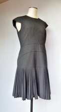 robe noire CAROLL Cocktail soirée chic sans manche lainage Noir 40 PARFAIT ETAT