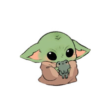 SW Baby Yoda Weatherproof Anime Sticker 6" Car Decal D18
