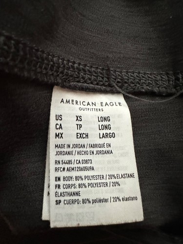 Lot of 2 American Eagle Leggings. Small Red, white & blue + XS long Solid Gray - Picture 8 of 8