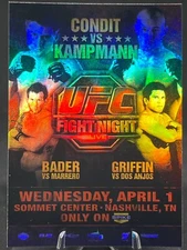 2009 Topps UFC Fight Poster Review #FPR-UFN18 Carlos Condit vs Martin Kampmann