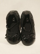 Children's Place Baby Toddler Girls Ballet Elastic Shoes Black Size 6