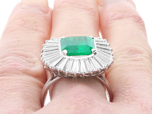 Anillo bailarina de platino vintage de 3,20 quilates con diamantes y diamantes de 4,10 quilates circa 1950 - Imagen 9 de 12