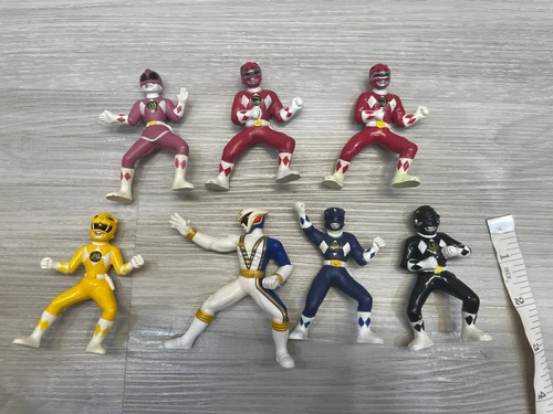 Vintage 1994 Mighty Morphin Power Rangers 3" Minifigs Figures Lot of 7 Saban set