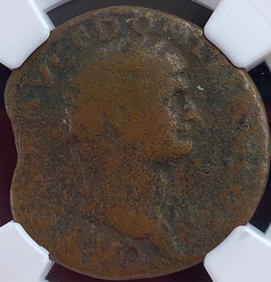 Genuine NGC Certified Ancient Roman Coin Emperor Domitian 81-96 AD AE As - Image 2 of 4