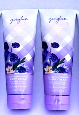 Lot set of TWO Bath & Body Works Gingham Vibrant Body Cream Moisturizer Lotion