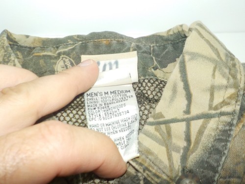 Woolrich Realtree Hardwood Hunting Shirt Medium Camouflage Vented Button Down - Picture 6 of 13