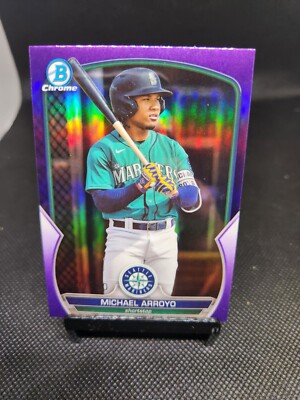Michael Arroyo 2023 Bowman Draft Chrome Purple /250 DVS 1051