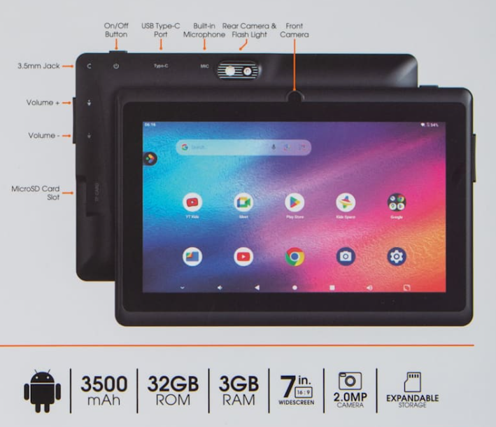 Brand New Google Tablet 7in Android 13 Dual Camera Expandable Memory Up Brand new google tablet 7in android 13 dual camera expandable memory up