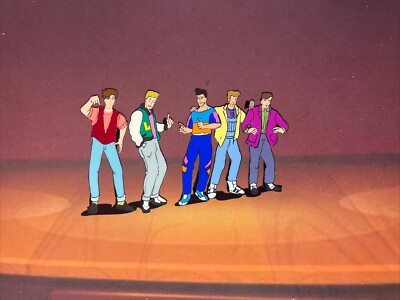 NEW KIDS ON THE BLOCK Animation Cel Walt Disney Channel Vintage