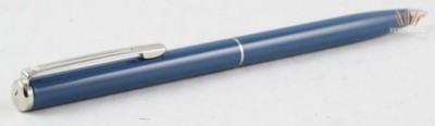 SHEAFFER AGIO 9086 BASIC BLUE LACQUER WITH CHROME TRIM BALL POINT PEN BEAUTIFUL!