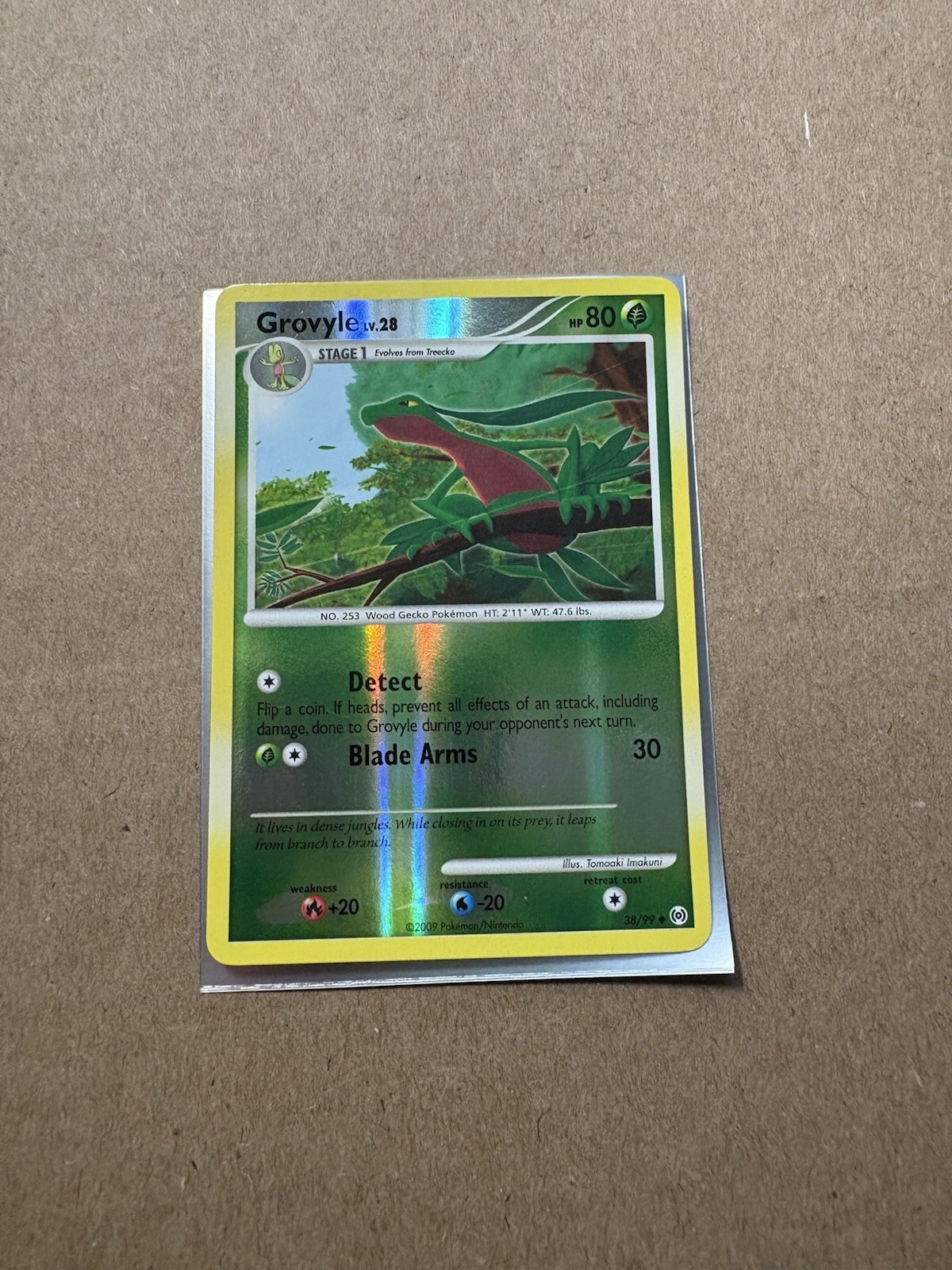 Pokemon TCG Grovyle 38/99 Reverse Holo Platinum: Arceus LP