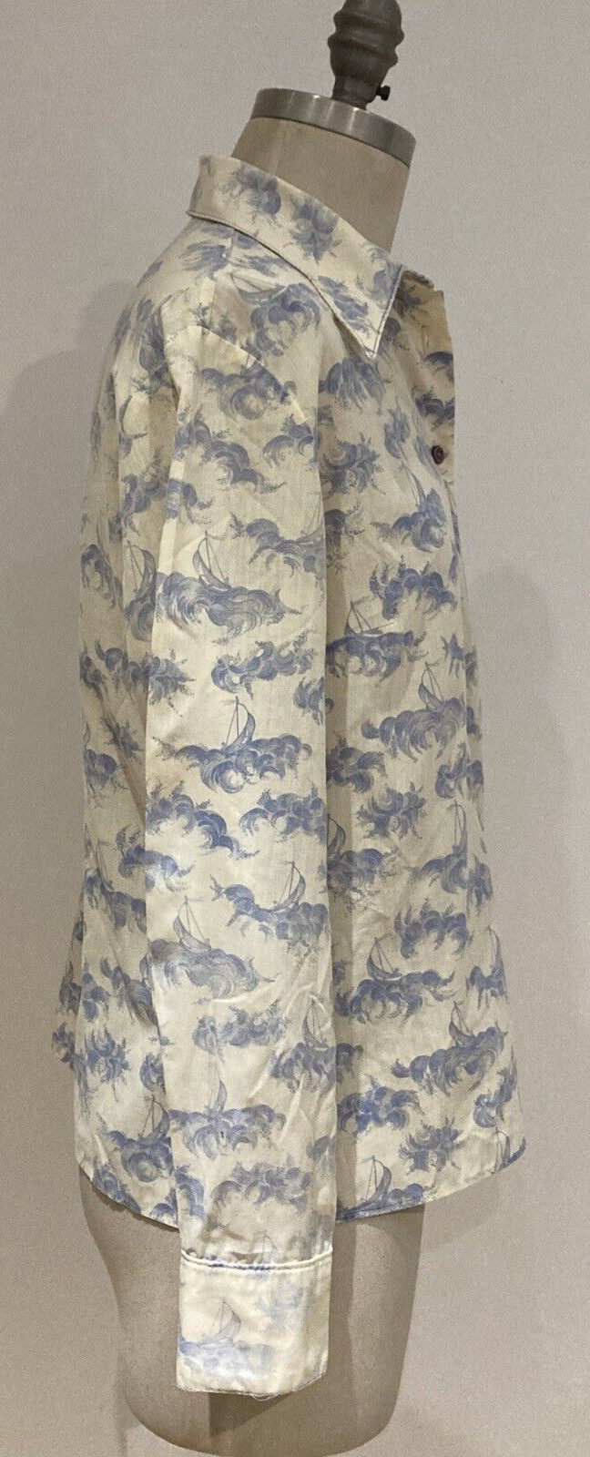 Vintage 1970s Seascape blouse from Beyond Retro, 21" armpit to armpit 7
