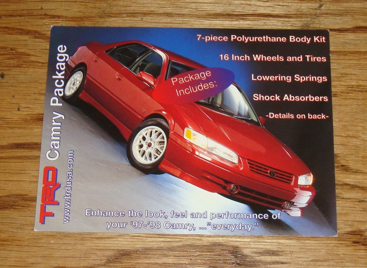 Original 1997 1998 Toyota Camry TRD Package Sales Card Sheet