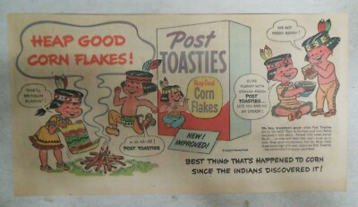 Post Cereal Ad: Post Toasties Corn Flakes! from 1950's Size: 7.5 x 15 inches