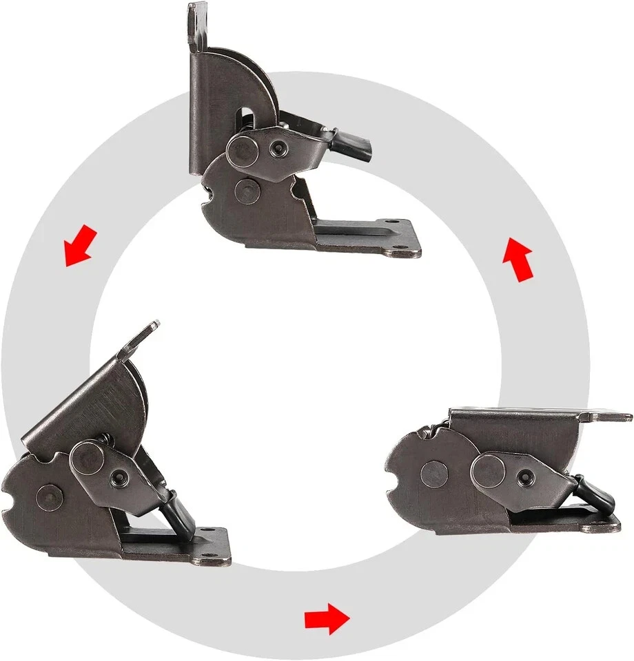 Sujetador con soporte de bisagra plegable autobloqueante de 4 piezas, 0-90-180 grados Foto 2 de 4