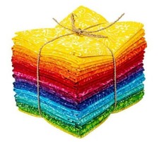 Fat Quarter Bundle Expressions Batiks Rainbow Brights Elementals Precuts M204.40