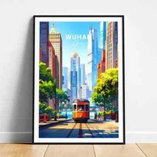 Wuhan travel print - China travel poster, Wuhan poster