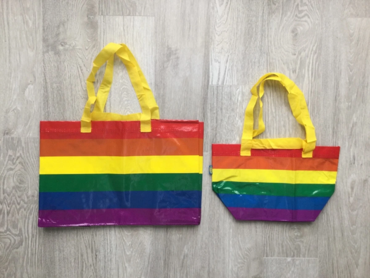 IKEA STORSTOMMA PRIDE Rainbow Bag Reusable Shopping Storage Tote