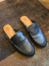 Style & Co. Womens Slip On Loafers Mules Closed Toe Flats Slippers Leather 8.5 M