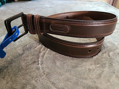 Columbia Leather Belt Men's Medium 34-36 Brown 1.5" Wide Leather Mens - 第 3/8 張圖片