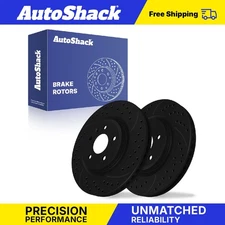 Front Drilled Slotted Brake Rotors Pair for Ford Explorer Taurus Flex 3.5L