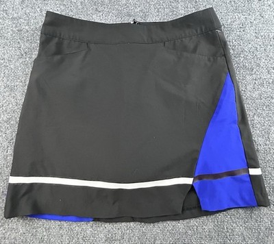 Slazenger Sz 2 Golf Tennis Skirt Skort Soho Colorblock Black Blue White