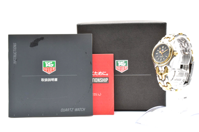 #ad Vintage N MINT Box TAG Heuer SEL S95.215 Quartz black Dial Ladies Watch JAPAN $292.49