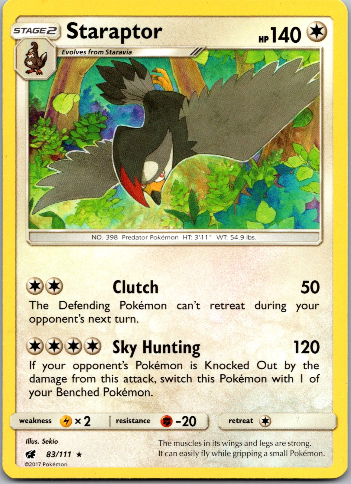POKEMON STARAPTOR 83/111 RARE CRIMSON INVASION