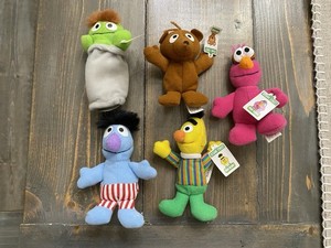 Sesame Street Mini Beans Lot Burt Little Bear The Grouch Plush