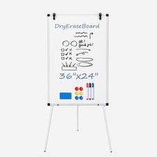 36 x 24 Inches Magnetic White Board Dry Erase, Porbable Boards Height Adjustable
