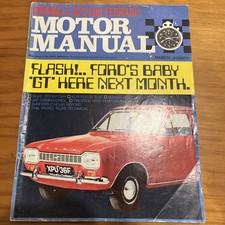Motor Manual Mag 1970 Datsun 1200 & 1600 Ferrari 365 GT Alfa 1300 GT Escort GT