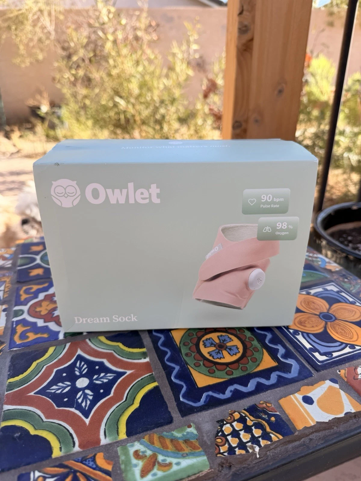 Owlet Dream Sock Baby Monitor - Dusty Rose (BM06N20MCJ) NEW OPEN BOX