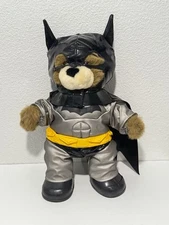 BAB Build a Bear BATMAN Bear W Batsuit Complete W Cowl Cape Belt Boots 16”