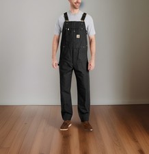 Carhartt Black Duck Bib Overalls Approximately 40x31 Unlined Workwear Carpenter