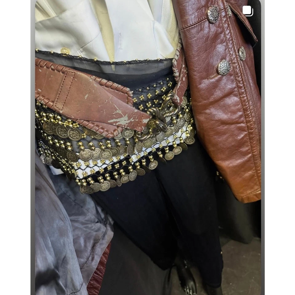 Leather Jacket Pirate - Handmade One-of-a-Kind COSTUME - Men's Large - Image 4 of 4