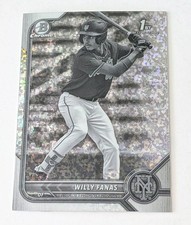 2022 Bowman Chrome Black And White Mini Diamond Refractor #BCP-196 Willy Fanas