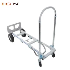 2 In 1 1000Lb Folding Trolley Convertible Folding Dolly Cart Aluminum Hand Truck