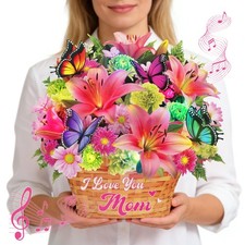 Mothers Day Card, 3D Pop up Mother's Day Cards with Music  Lights, Carnation...