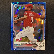 2021 Bowman Chrome Hunter Greene Prospects Sapphire Refractor #BCP-127 Reds