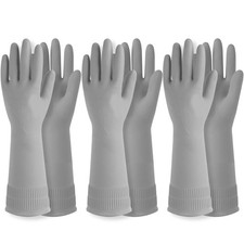 Reusable Waterproof Household Dishwashing Cleaning Gloves, Non-Slip Kitchen G...