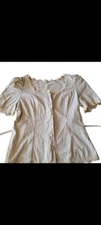 Oatmeal Cotton Milk Maid blouse cottage coquette size large